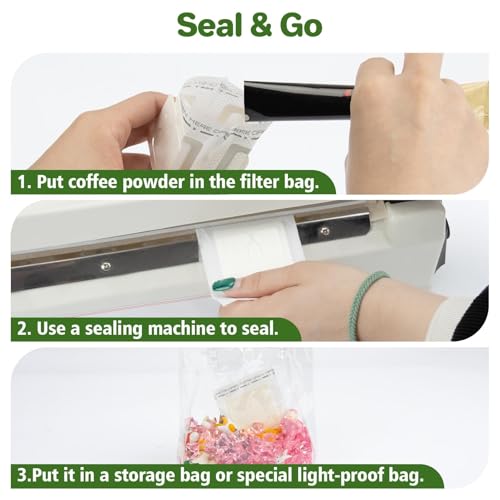 50Pcs Portable Coffee Filter Paper Bags (50 Count)