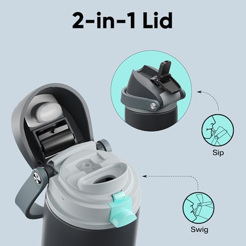 Insulated Water Bottle with Straw