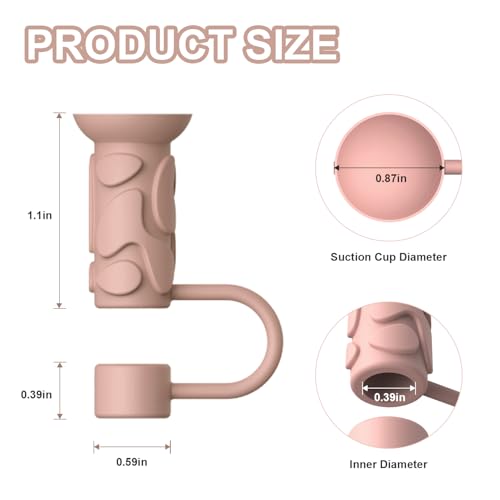 6 Pcs Silicone Straw Covers Cap (6 Count)