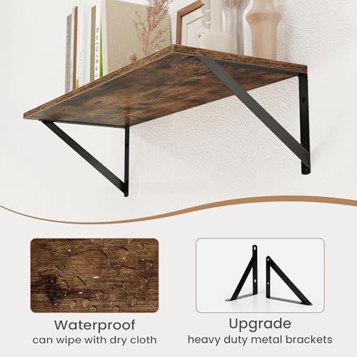 Deep Floating Shelves for Wall (2 Count)