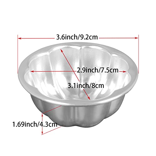 Molds Aluminum for Jello Small Cup Cake Nonstick Tartlets Baking Tool (6 Count)