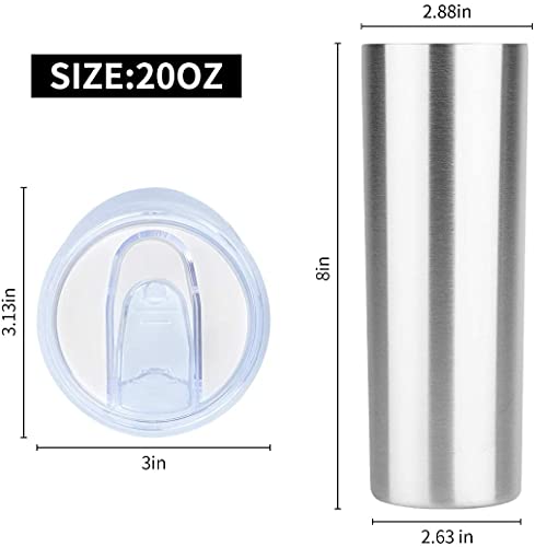 20 oz Skinny Tumblers Bulk Set (12 Count)