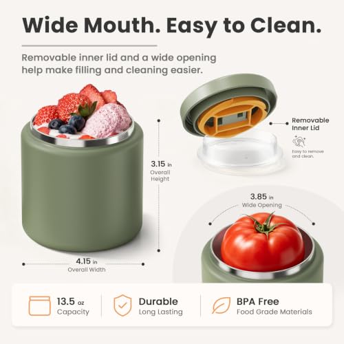 26oz Soup Thermo for Hot Food Kids with Buckle Lid Insulated Vacuum Food Jar Wide Mouth Leakproof Stainless Steel Lunch Container