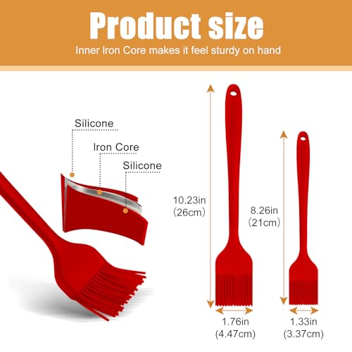 Silicone Basting Brush 2 Pcs Pastry Brush for Oil
