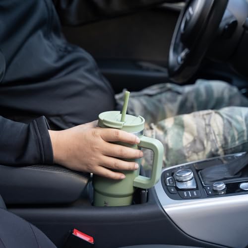 30 oz Insulated Tumbler with Handle & Straw