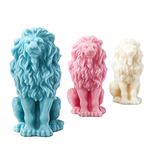 3D Lion Candle Animal Resin Mold