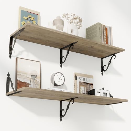 12 Inch Deep Floating Shelves for Wall (2 Count)