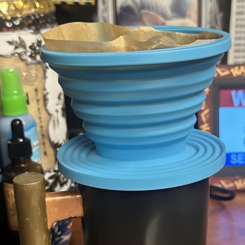 Collapsible Coffee Dripper Filter Reusable with 5 Paper Filters