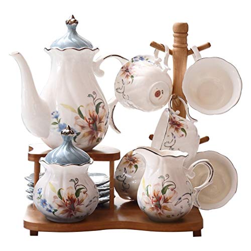 Tea Set Tea Sets Afternoon Tea Set Set Household Coffee Cup Ceramic Teapot Set Flower Cup Wedding Tea Set Gift Coffee Set