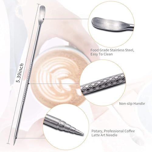 Milk Frothing Pitcher Stainless Milk Cup with Art Pen
