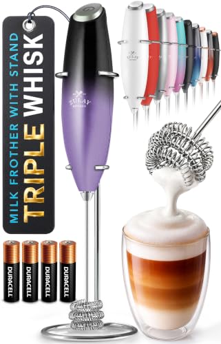 Powerful Milk Frother Wand With Duracell Batteries