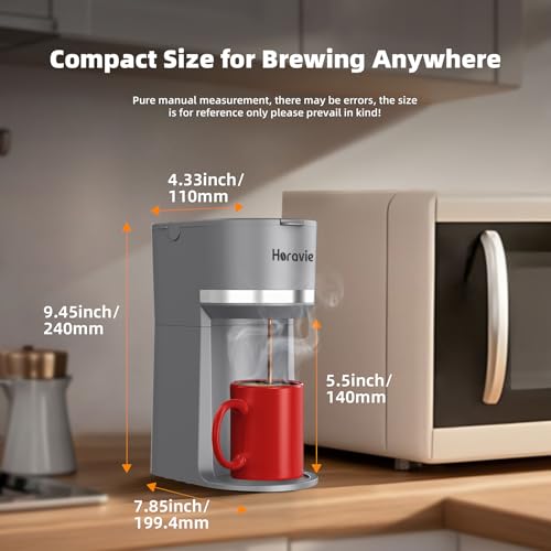 Mini Single Serve Coffee Maker for K Cup Pods and Grounds