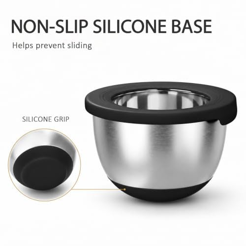 Stainless Steel Mixing Bowls with Lids (5 Count)