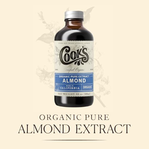 Organic Pure Almond Extract for Baking & Cookies (32 Fl Oz)