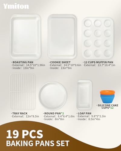 Nonstick Baking Pans Set (19 Count)