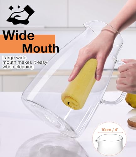 1 Gallon 128oz Glass Pitcher with Lid