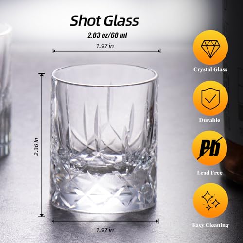 Crystal Whiskey Glasses Set of 2 Handcrafted Old Fashioned Glasses (2 Count)