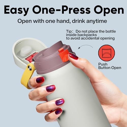 Insulated Water Bottle with Straw