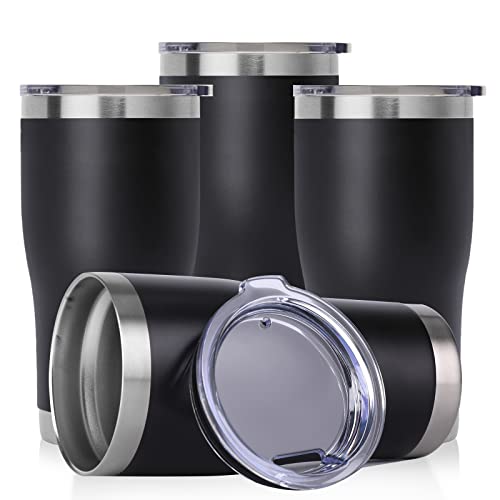 20oz Tumbler with Lid Stainless Steel Tumblers Bulk (4 Count)