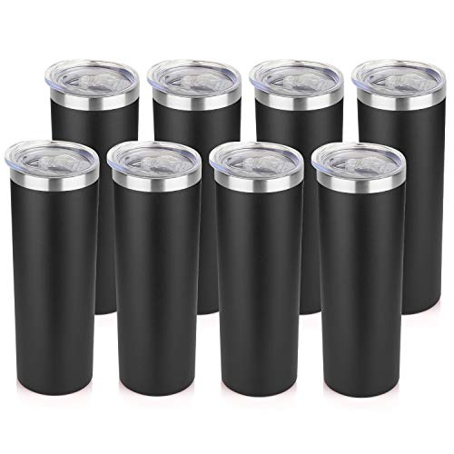 20 oz Skinny Tumblers Bulk Set (8 Count)