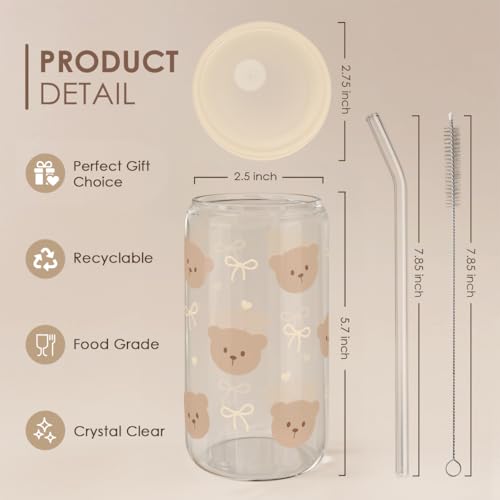 Bear Glass Can