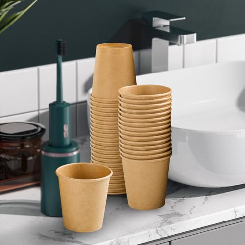 300 Pack 3 oz Paper Cups Disposable Kraft Small Bathroom Cups (300 Count)