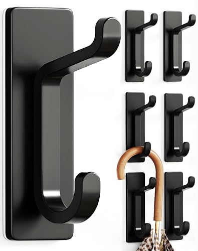 Wall Hooks for Coat and Towel (6 Count)