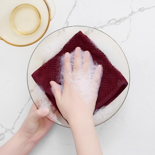 100% Cotton Waffle Weave Kitchen Dish Cloths 12 (12 Count)