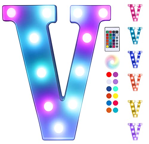 Colorful LED Letter Lights with Remote