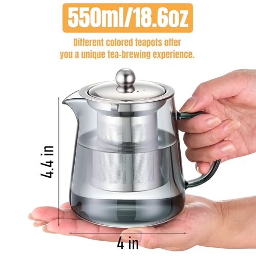 Clear Teapot Glass Kettle with Infuser