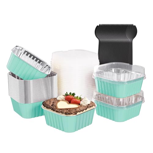 25 Pack Mini Cake Pans with Lids (25 Count)