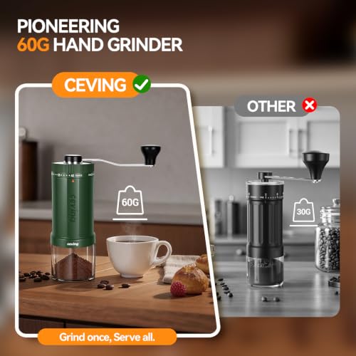 World's First 60g Large Capacity Manual Coffee Grinder