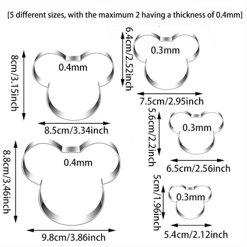 Mouse Cookie Cutters Stainless Steel