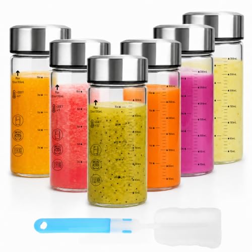 12 oz Glass Juice Bottles with Lids