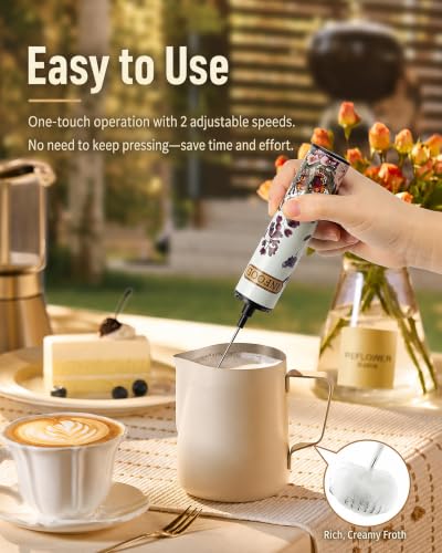 Rechargeable Milk Frother with Cover