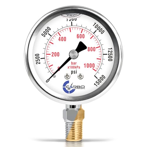 15000 PSI Glycerin Liquid Filled Pressure Gauge