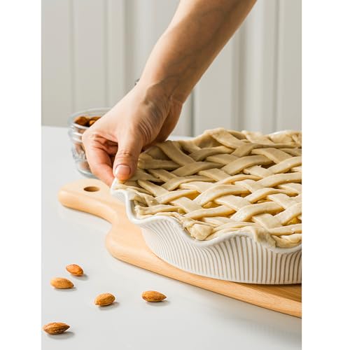 Ceramic Deep Pie Pan for Baking