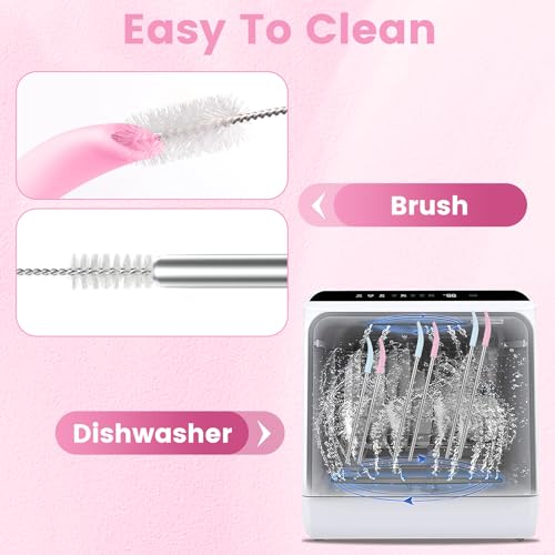 Anti Wrinkle Straw 6 Pcs for Stanley (6 Count)
