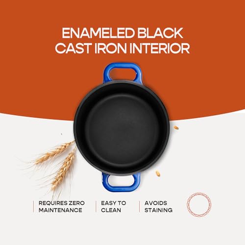 Enameled Cast Iron Dutch Oven for Sourdough Bread Baking