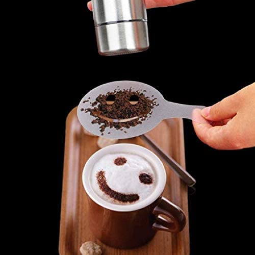 16 Pcs Foam Latte Art Stencils for Latte Cappuccino Coffee Decorating Tools (16 Count)