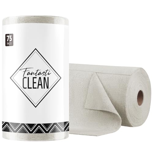 Microfiber Cleaning Cloth Roll (75 Count)