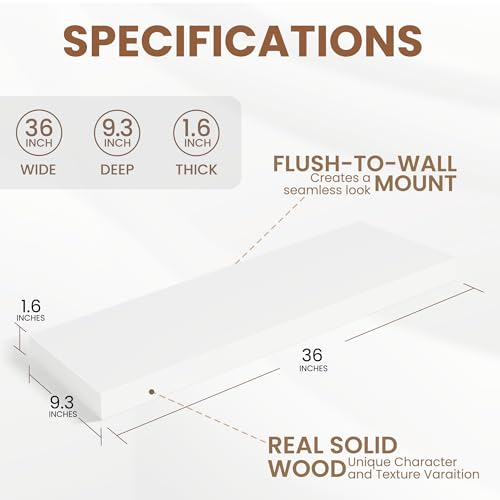 9.3 Inch Deep Floating Shelves (2 Count)