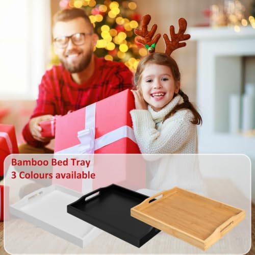 Bamboo Food Serving Tray with Handles