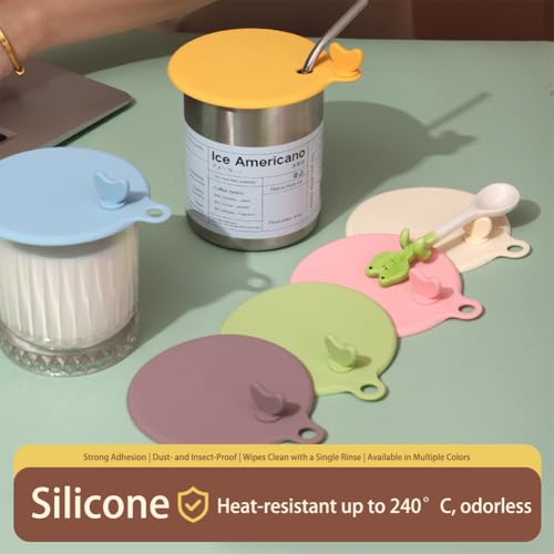 Silicone Cup Lids Silicone Cup Covers 6color Design