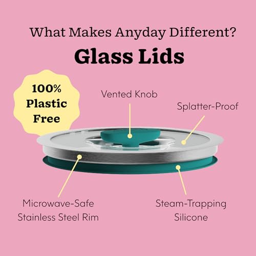 8 Cup Microwave Cookware Glass Container with Lid