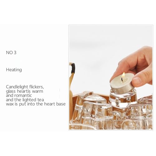 Glass Teapot with Infuser Clear Glass Tea Kettle with 6 Teacups and teapot warmer