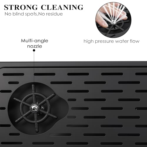 KF25 Black Stainless Steel Bar Glass Pitcher and Drip Tray Washer for Home Kitchen Hotel Cafe Restaurant
