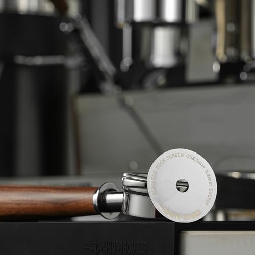 58.5mm Espresso Puck Screen with Round Hole Metal Espresso Filter 0.8mm Thickness Coffee Filter for La Marzocco