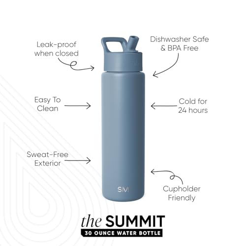 Insulated Water Bottle with Straw