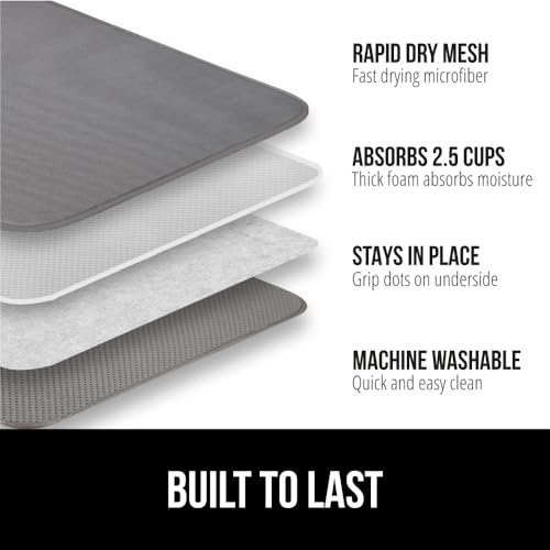 Ultra Absorbent Microfiber Dish Drying Mat